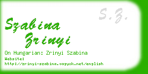 szabina zrinyi business card